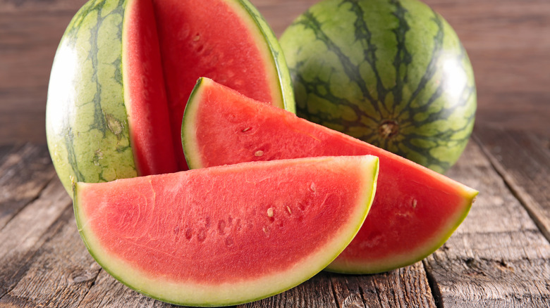 watermelon cut into large wedges