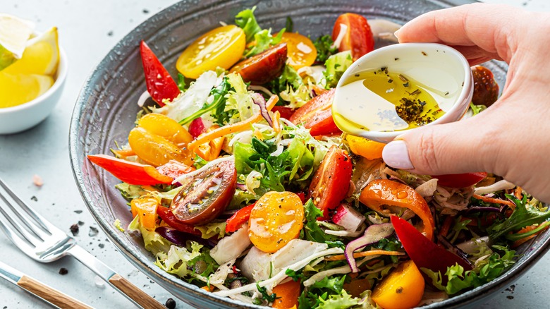 Salad with veggies in a bowl