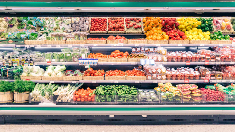 Produce section of the grocery store