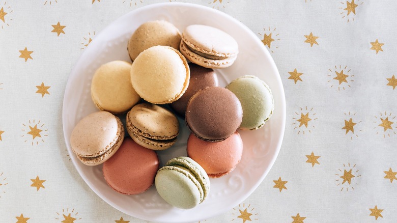 Plate of macarons