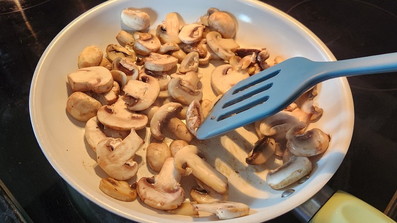 sauteeing mushrooms