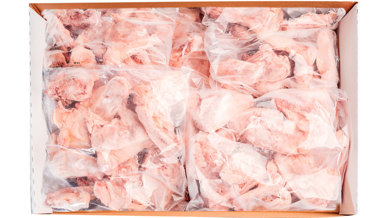 bags of frozen chicken