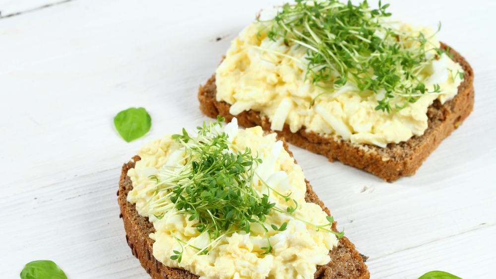 Egg salad on toast