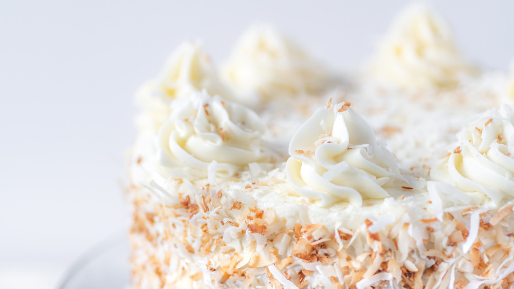 cake with toasted coconut