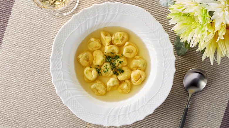 Tortellini in broth