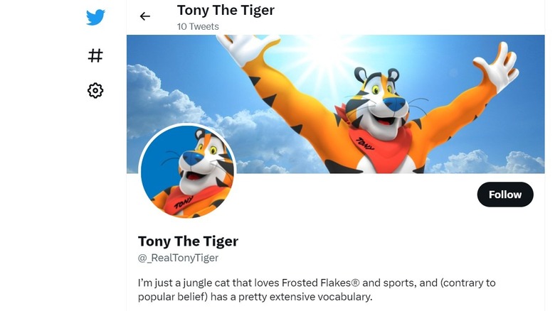 Tony the Tiger Twitter page