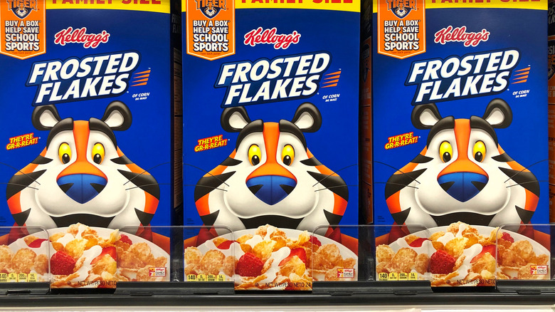 Kellogg's Frosted Flakes boxes of cereal