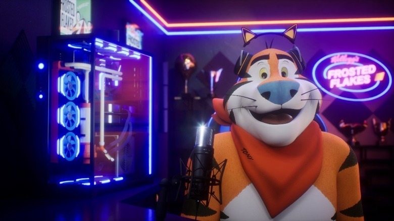 Tony the Tiger livestreaming on Twitch