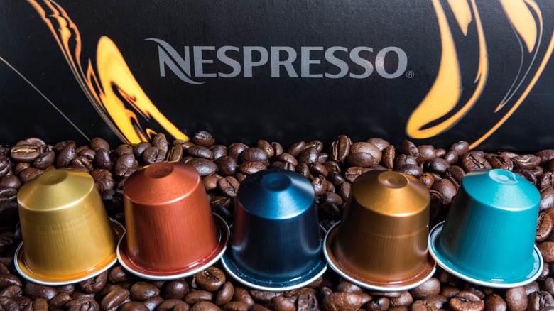 Colorful Nespresso coffee pods