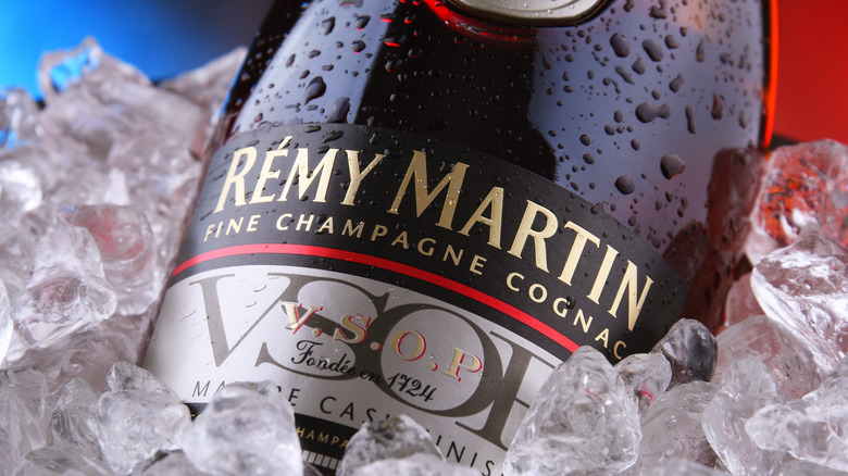 Rémy Martin bottle in ice