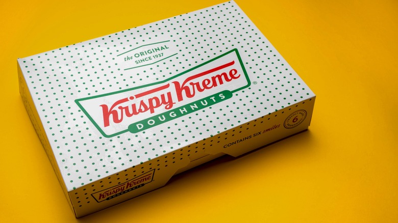 box of Krispy Kreme donuts