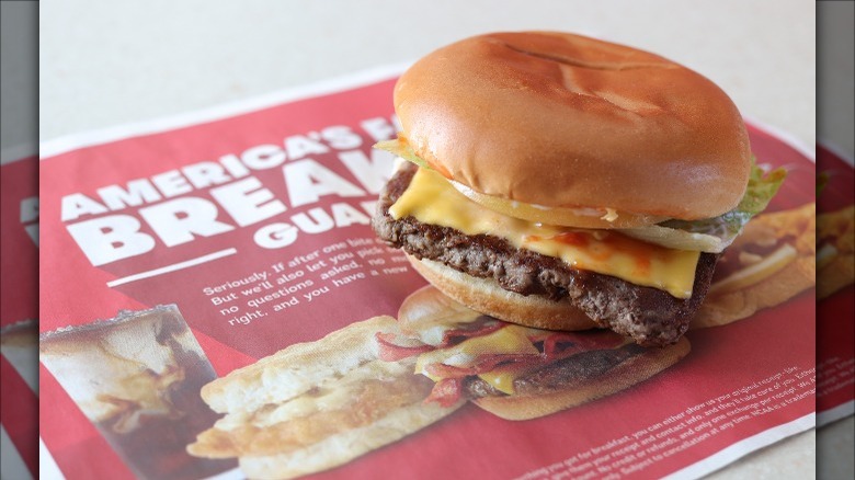 The Dave's Single cheeseburger at Wendy's