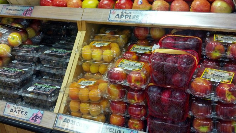 Trader Joe's fruit in plastic
