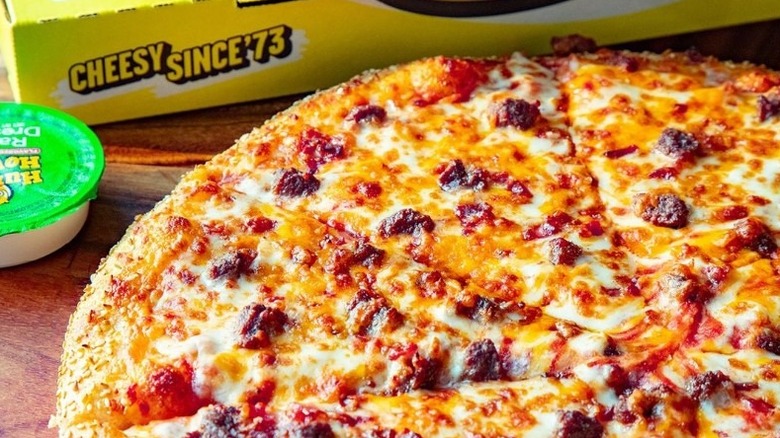 Bacon Cheddar Cheeseburger Pizza