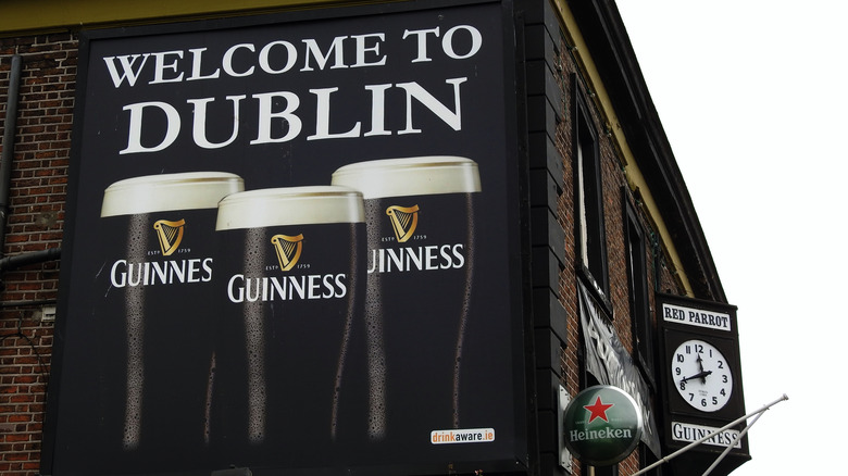 Guinness beer sign in Dublin, Ireland