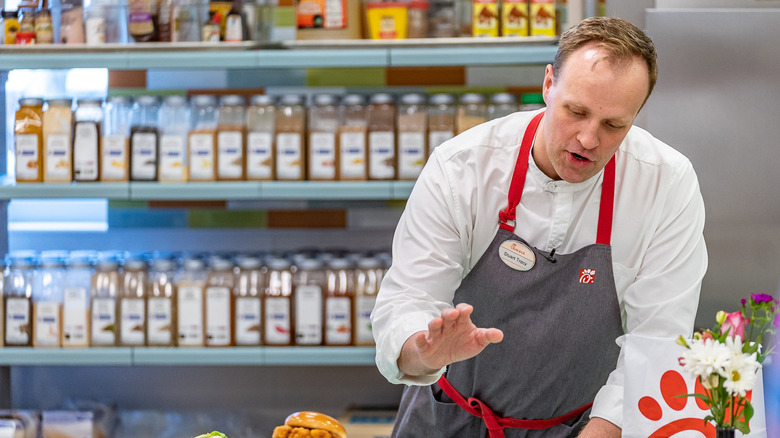 Chick-fil-A chef in company test kitchen