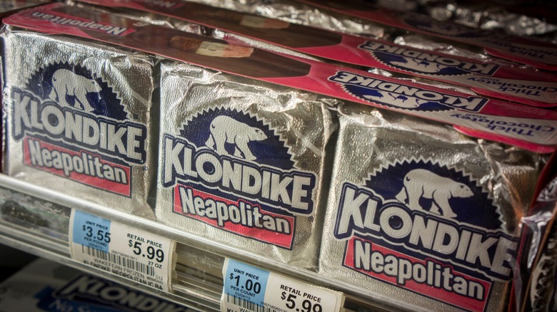 klondike bars on shelf