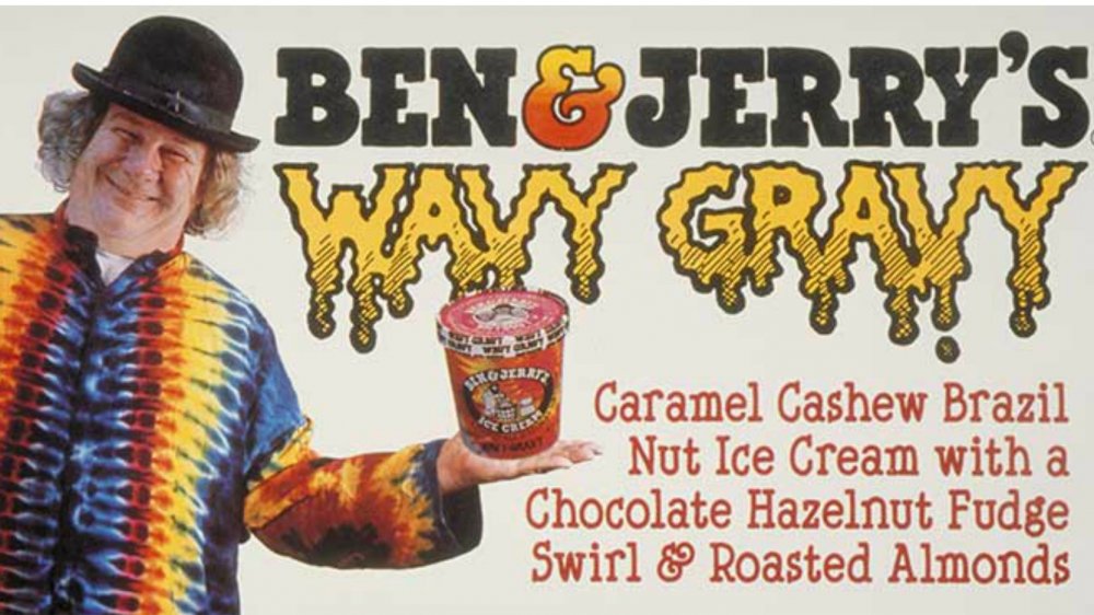 Wavy Gravy with his tribute ice cream