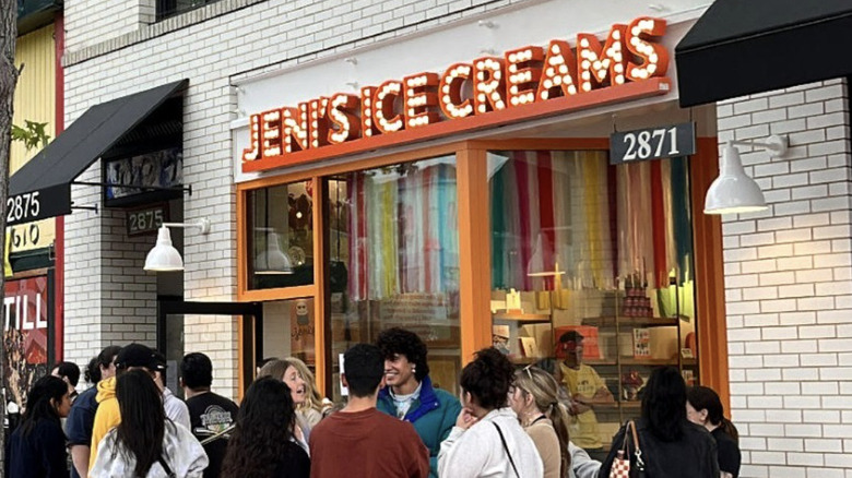 Young crowd outside Jeni's Ice Creams