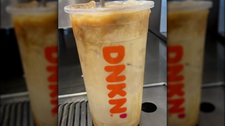 Iced coffee with cream 