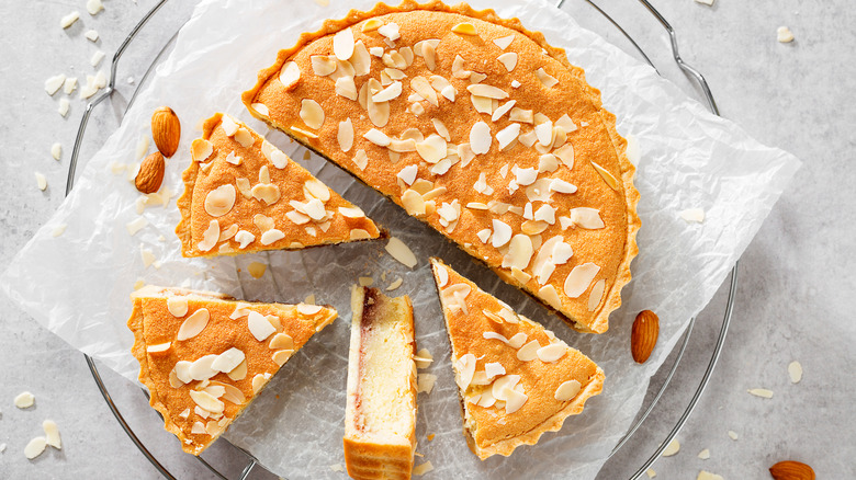 sliced Bakewell tart