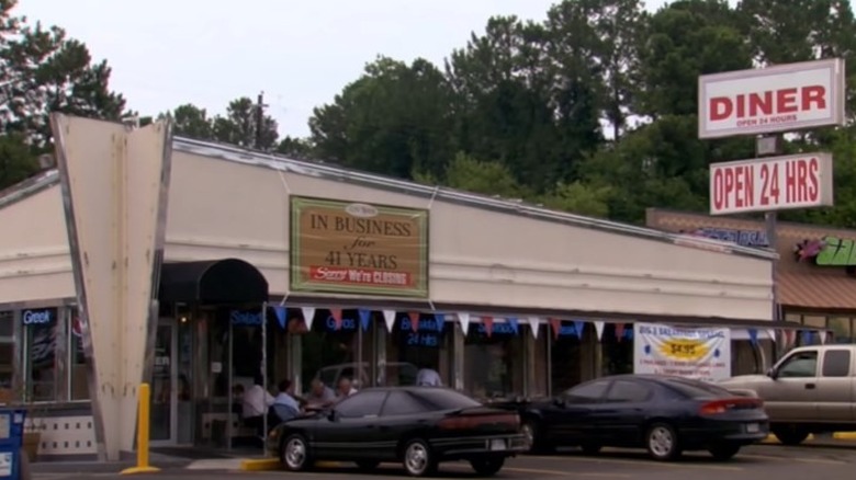 Shot of JJ's Diner on Parks and Recreation