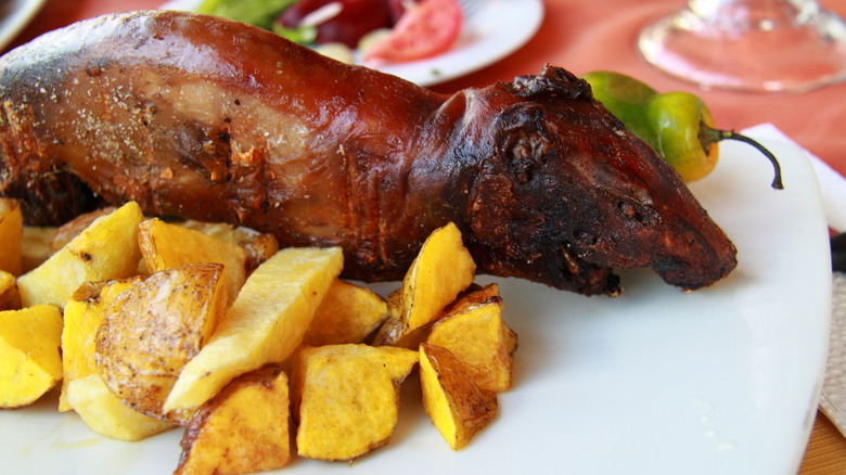 Peruvian roasted guinea pig