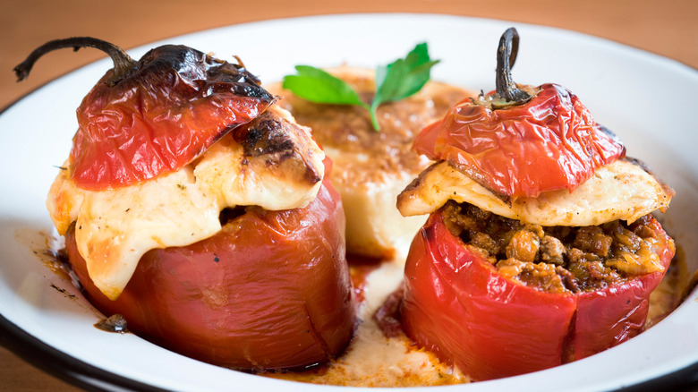 Stuffed red peppers