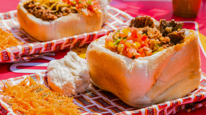 trays of bunny chow