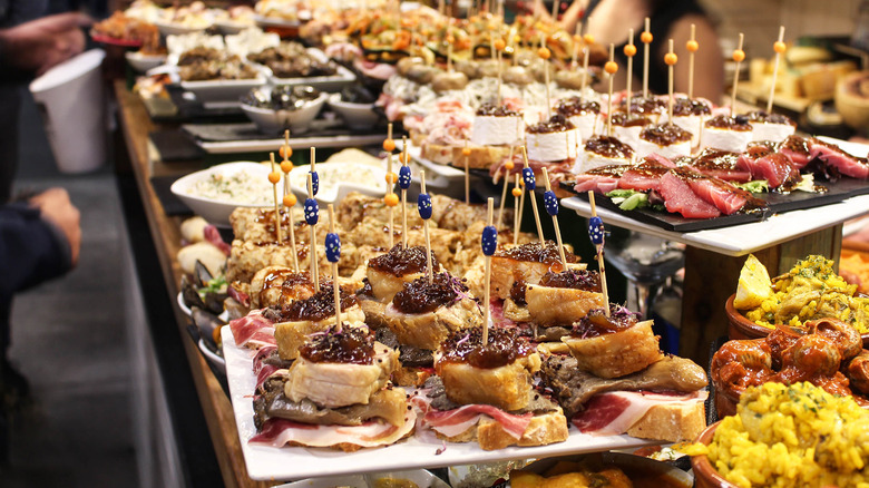 Array of pintxos