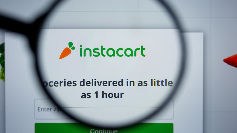 Instacart logo on web page