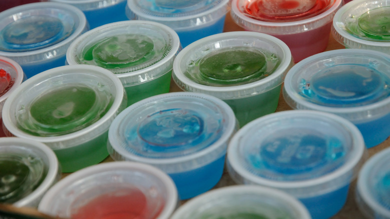 Jell-O shots with lids