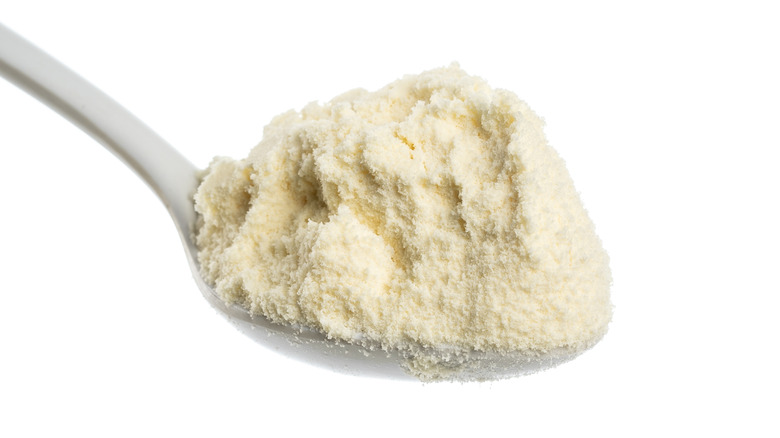 Close up of powdered milk