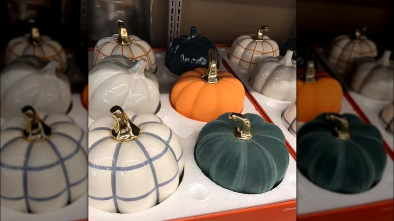 Ceramic pumpkins at Aldi