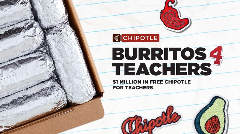 Chipotle "Burritos 4 Teachers" promo image