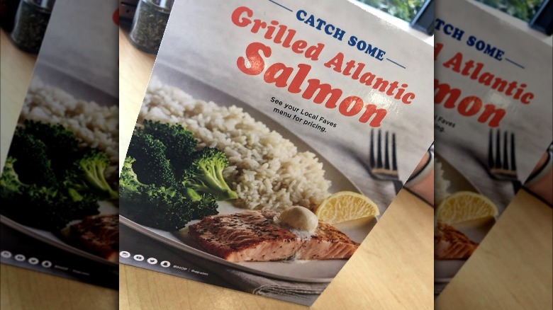 An advertisement for some grilled salmon from IHOP.