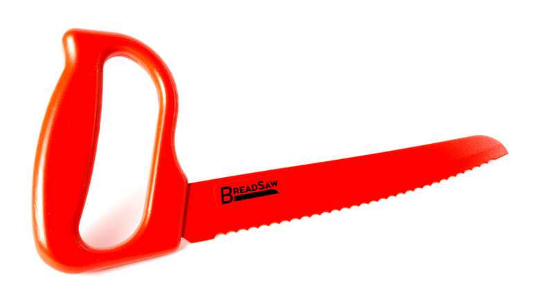 Red BreadSaw on white background