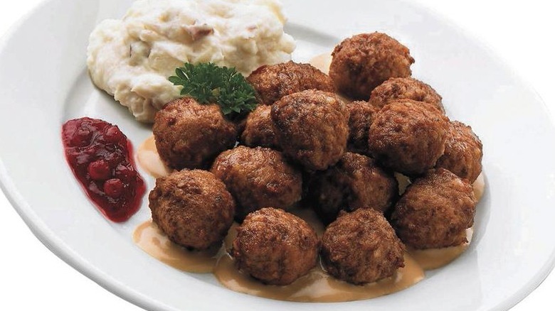 Ikea meatballs and mashed potatoes