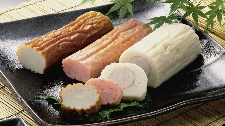 kamaboko cakes on plate