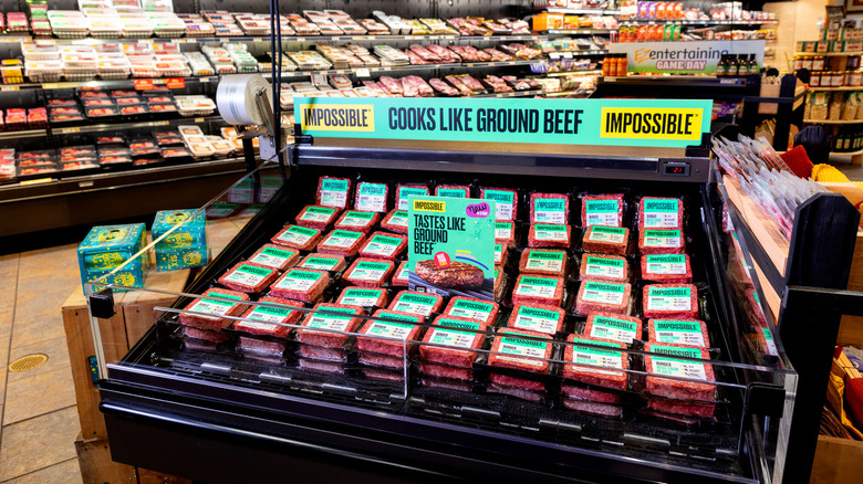 Impossible ground beef for purchase at Wegmans