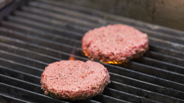 Impossible Patties on grill