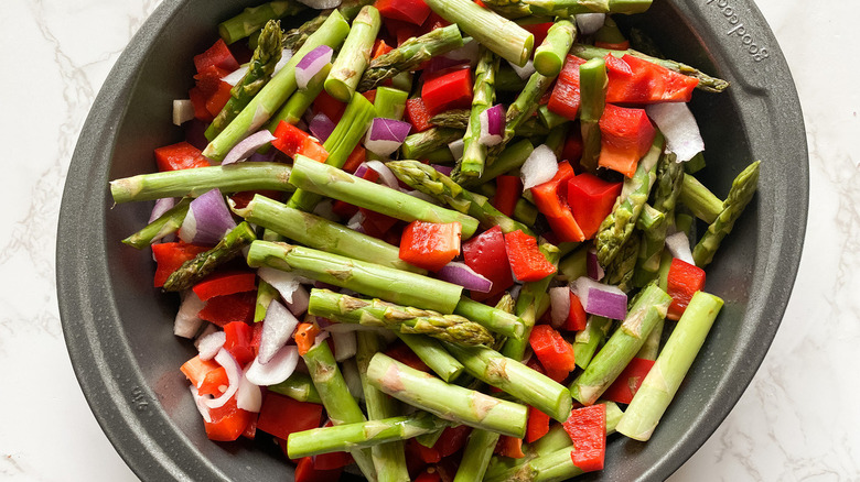 chopped vegetables 