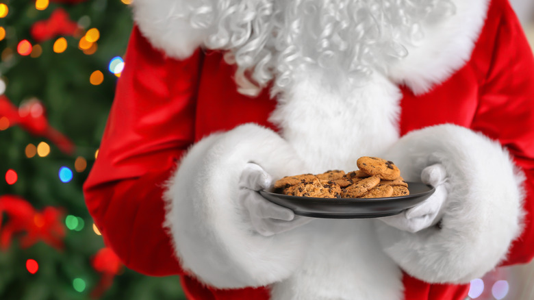 Santa and cookies