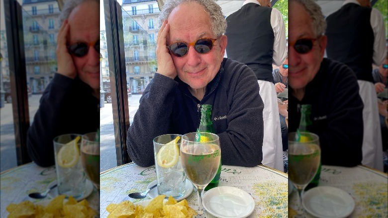 Ina Garten's husband, Jeffrey, at cafe de flore in paris