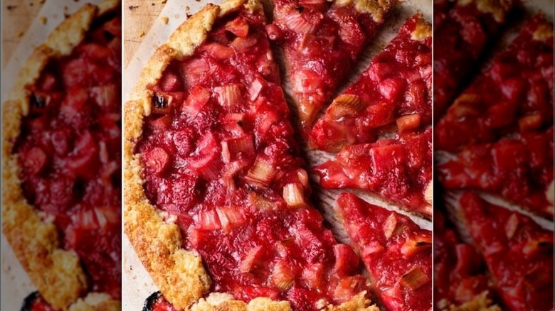 Ina Garten's raspberry rhubarb crostata