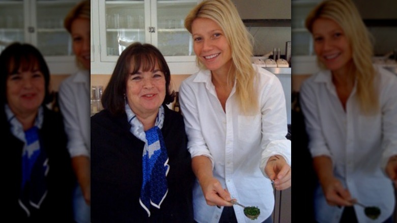 Ina Garten and Gwyneth Paltrow cooking together