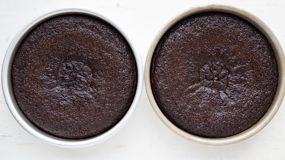 Ina Garten's chocolate cake with a twist in round pans