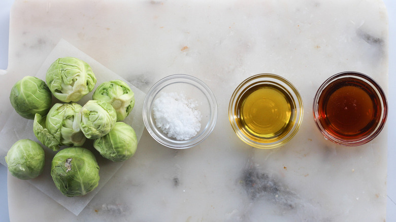 ingredients for Ina Garten's Brussels sprouts with a twist