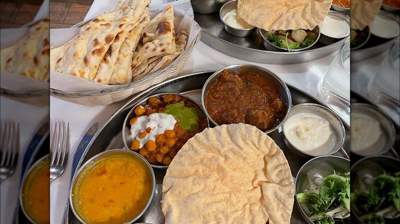 naan with assorted curries Pippali 