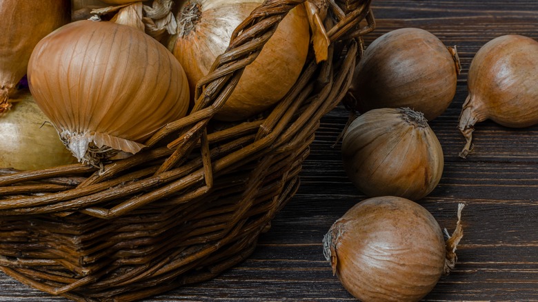 Basket of onions